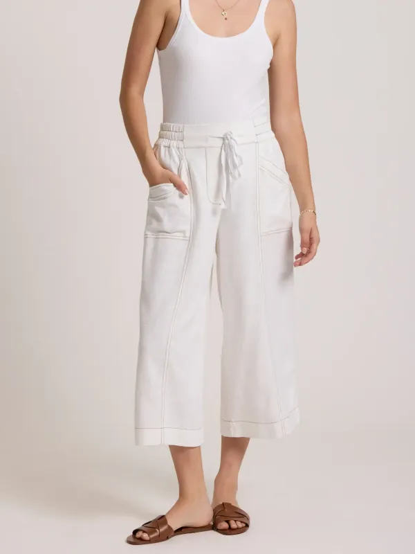 Elementary Sunrise Linen Crop Pant