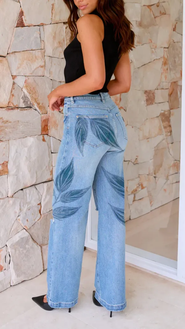 High Rise Waist Stretch Jeans