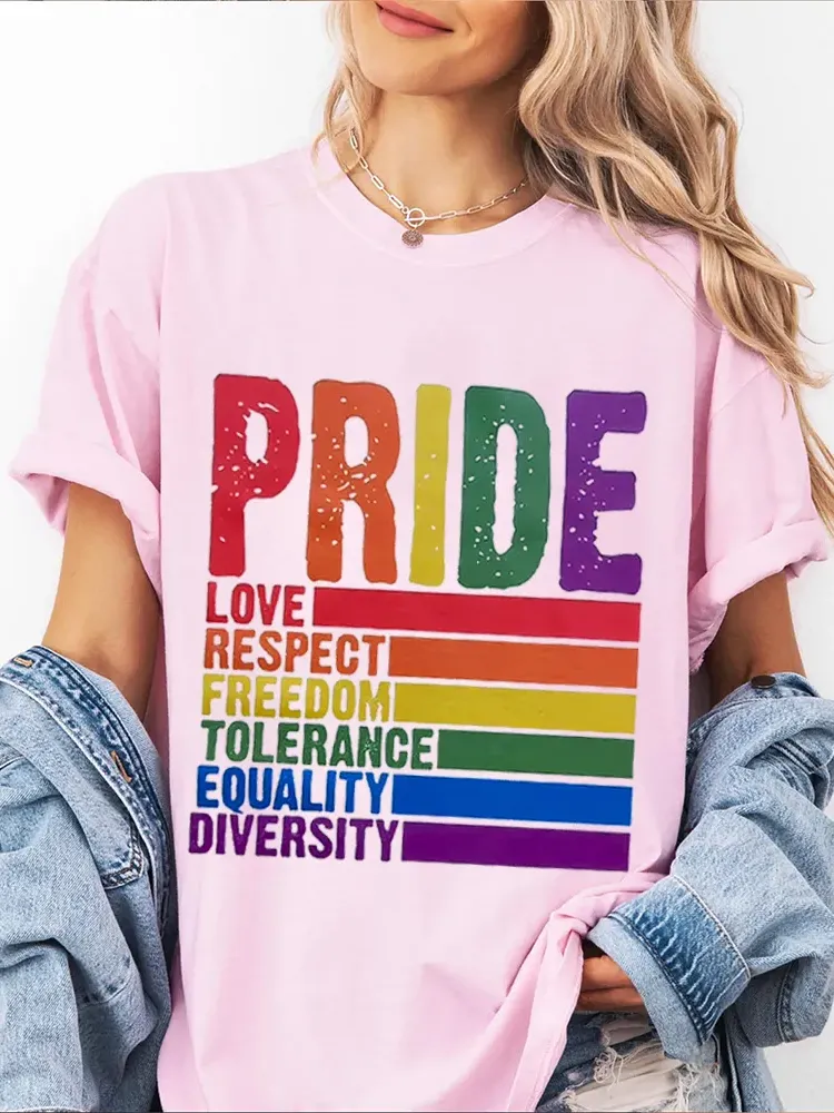 Women'S Pride Round-Neck Short Sleeve T-Shirt
