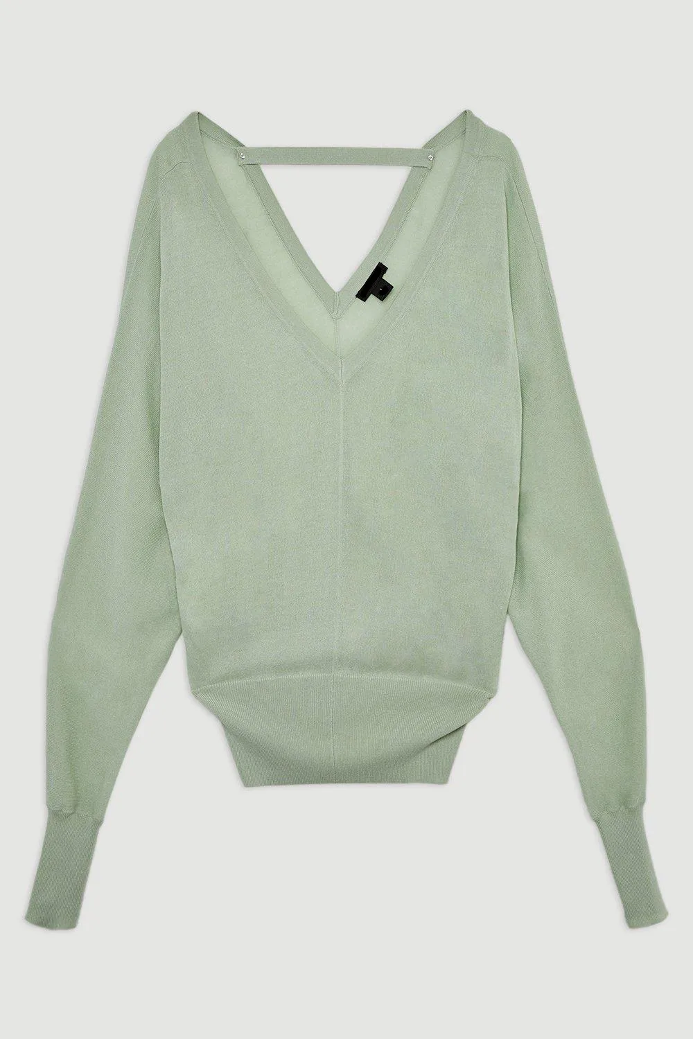 Lightweight Knitted V Neck Long Sleeve Jumper
