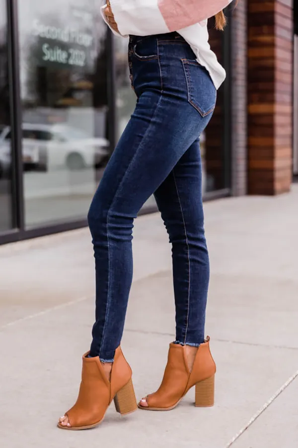 Dark Wash Cotton Jeans