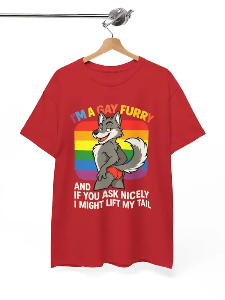 Women'S I'M A Gay Furry Short Sleeve Round-Neck T-Shirt