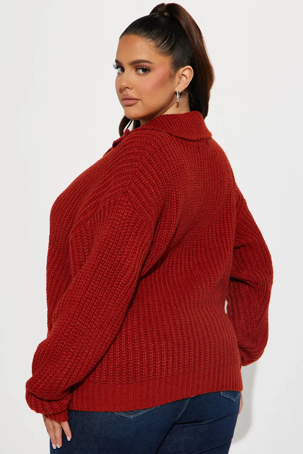 Rian Cardigan Sweater - Rust