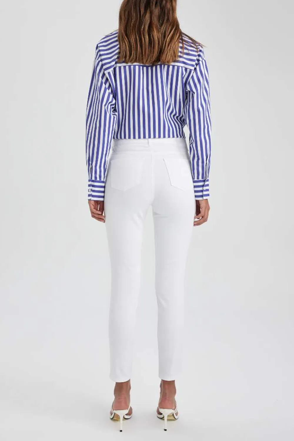 Pure White Gabardine Pants