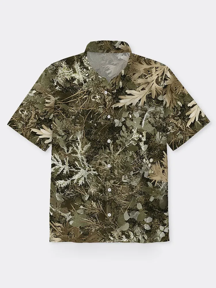 Forest Printing Button Up Shirt