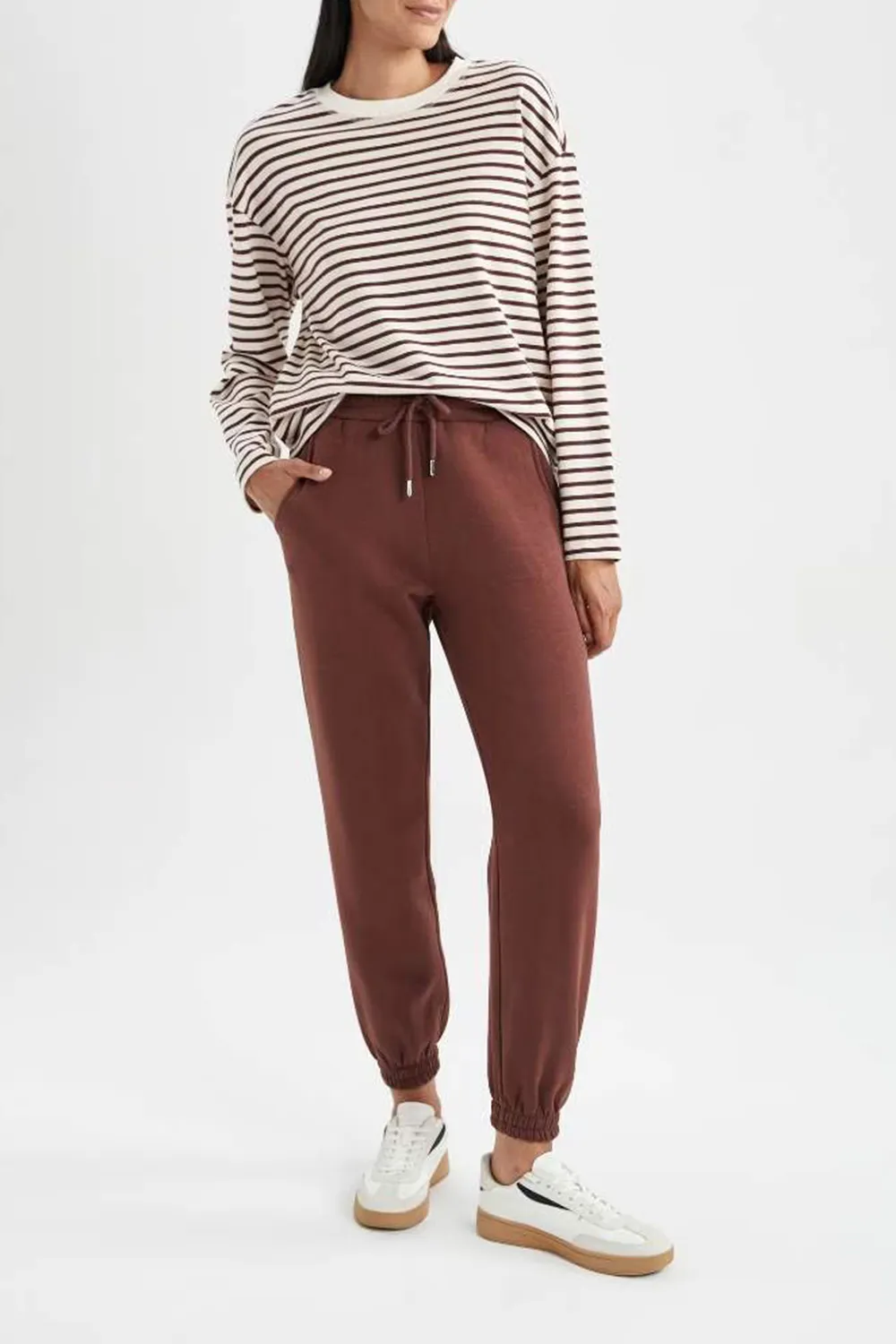 Casual Solid Straight Pants