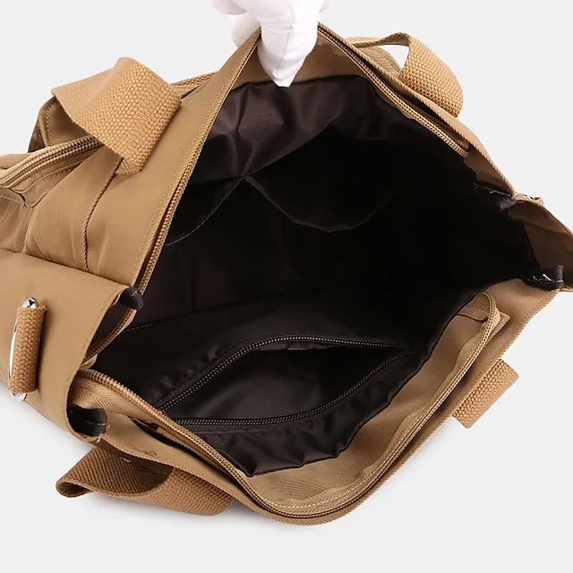 Women's Tote Oxford Cloth Daily Pink Black Dark Green