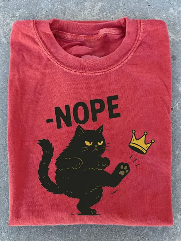 No Kings In America Black Cat T-Shirt