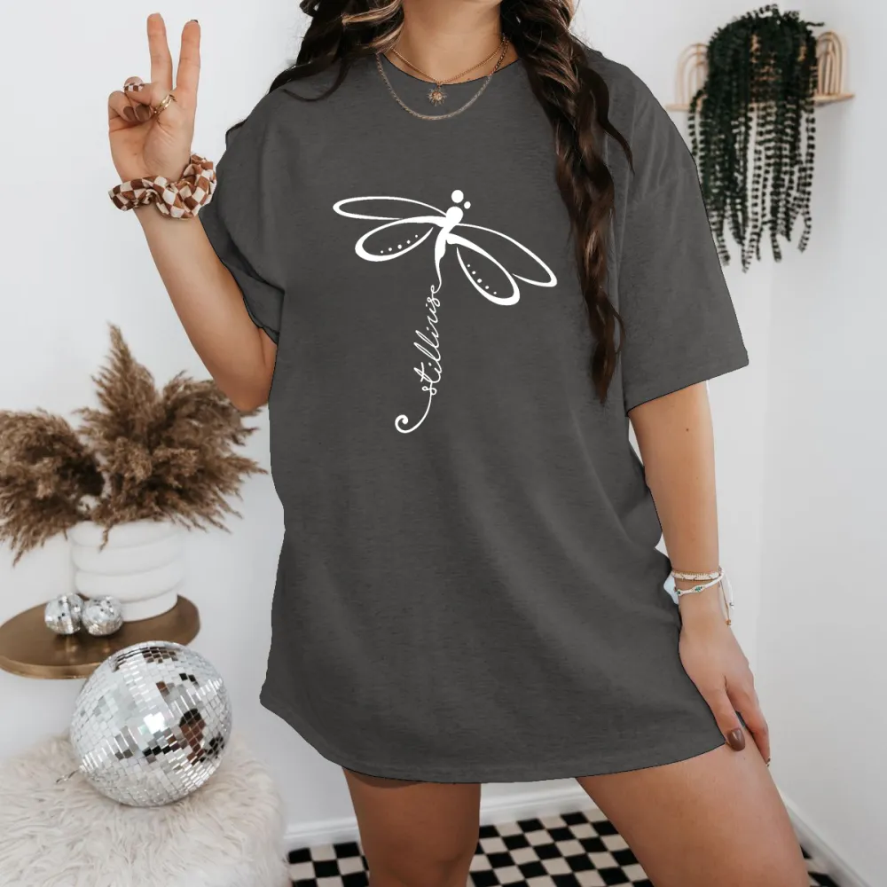 Butterfly Floral Pattern Butterfly Casual T-Shirt