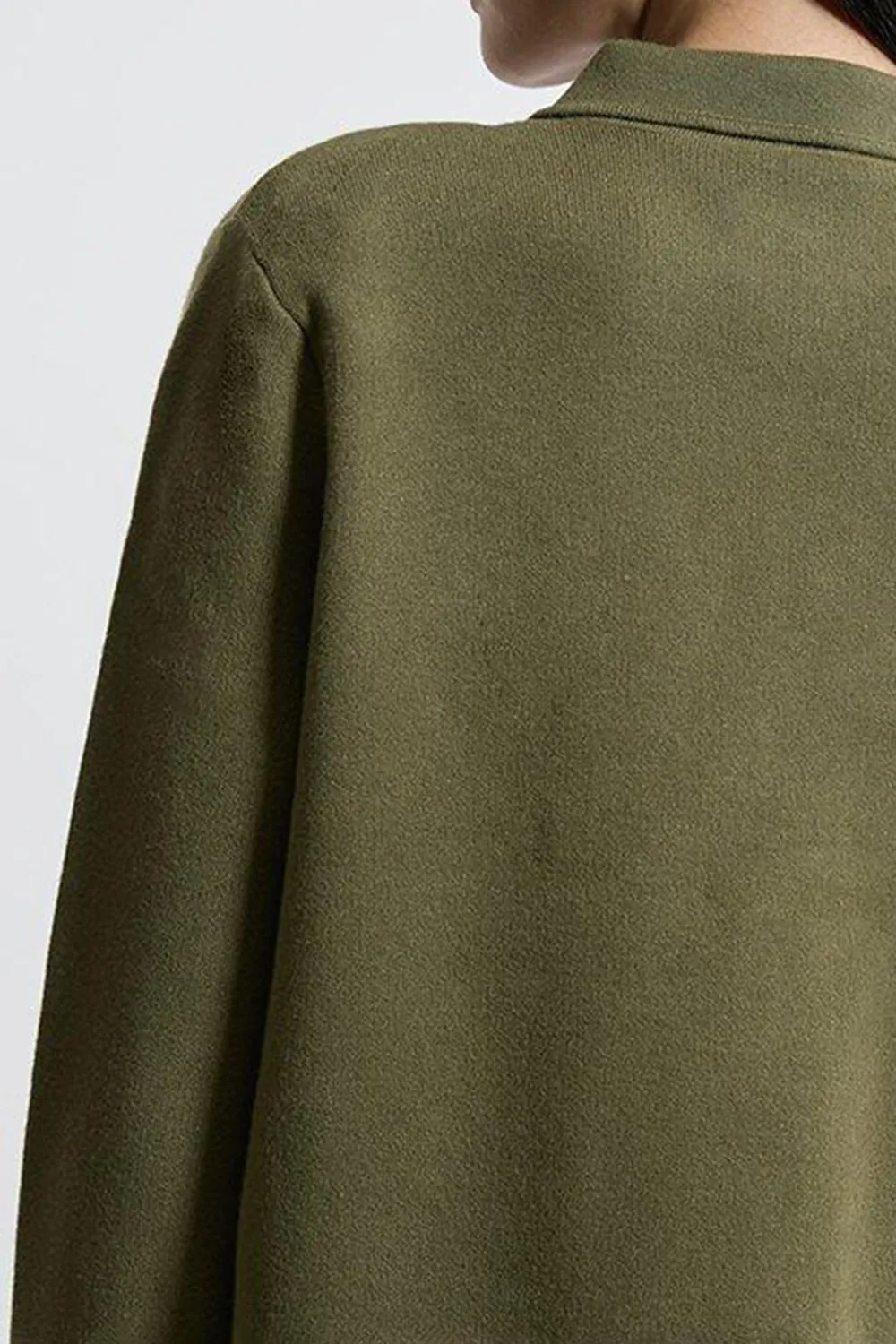 Viscose Blend Full Milano Knit Clean Jacket