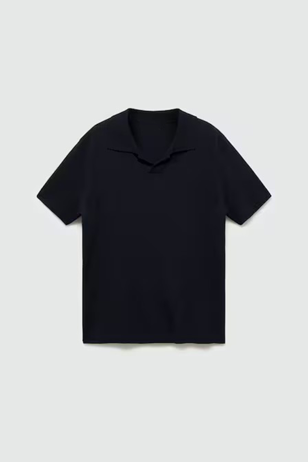 V-Neck Polo Collar Shirt
