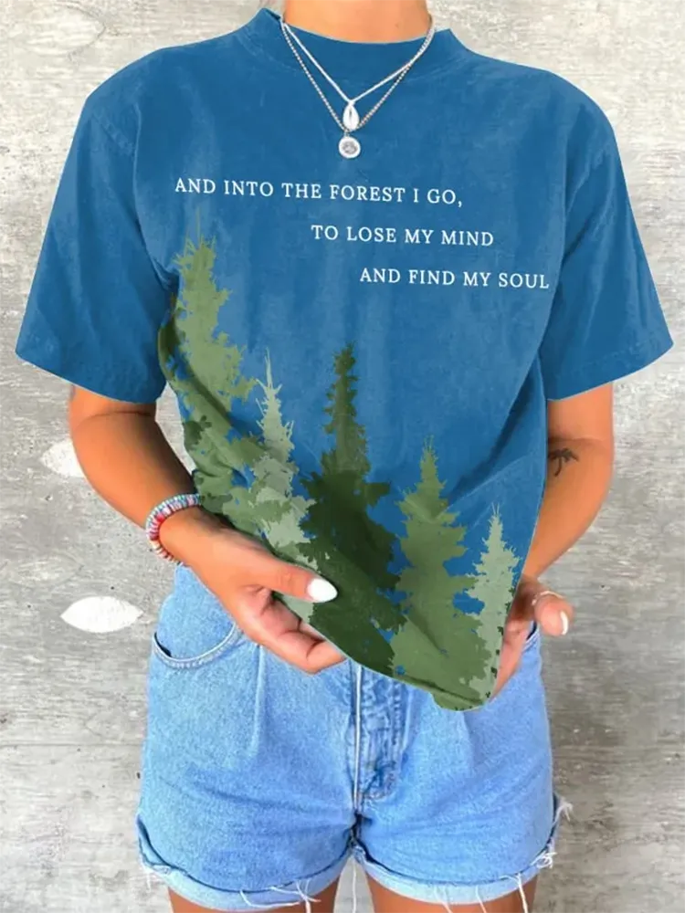 Women'S National Park Conservation Print Crew Neck T-Shirt