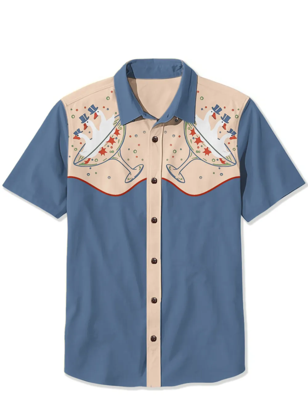Three Cowboy Geese Cocktail Shirt