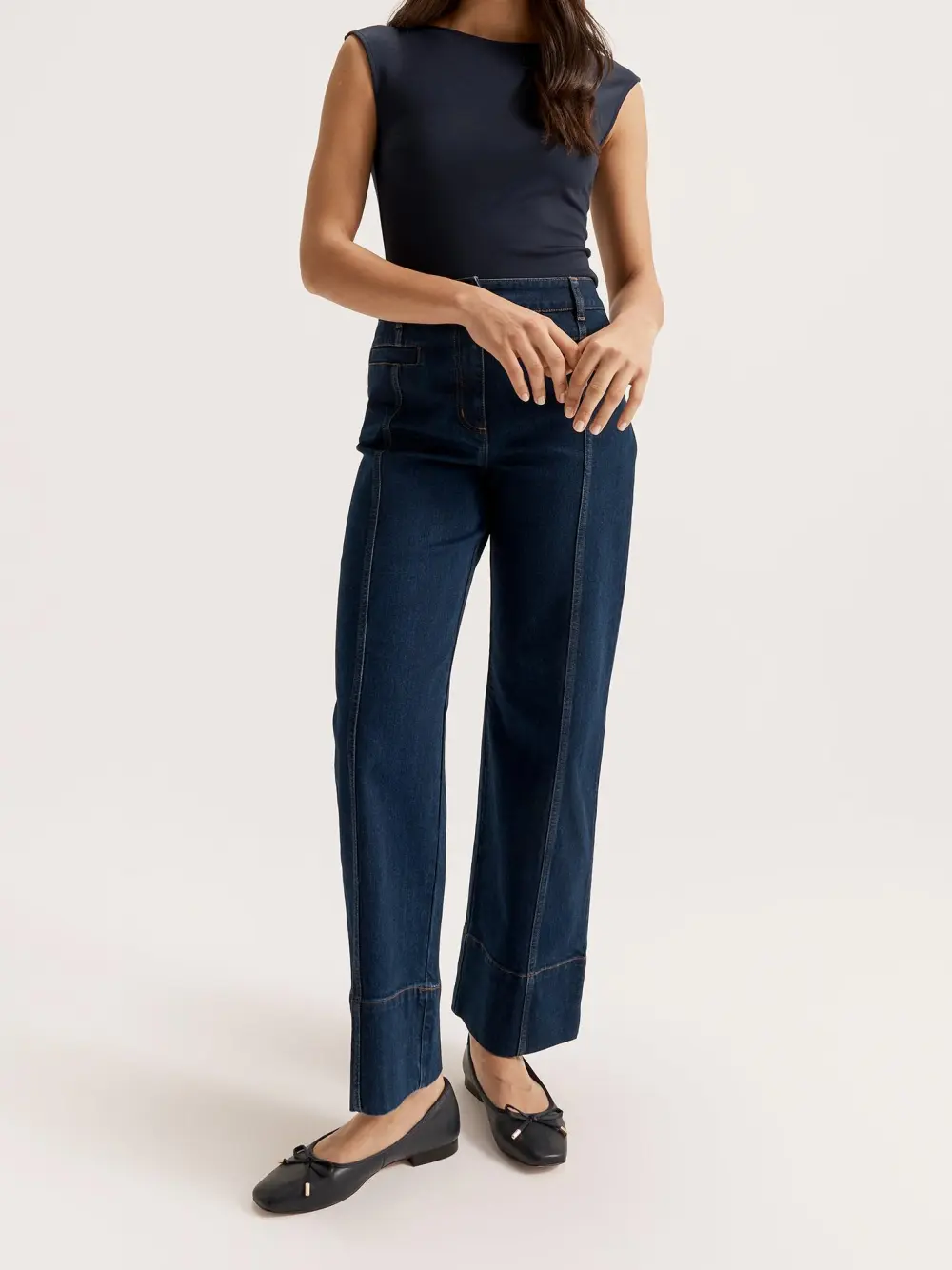Soft Boat Neck Basic Tank Tops