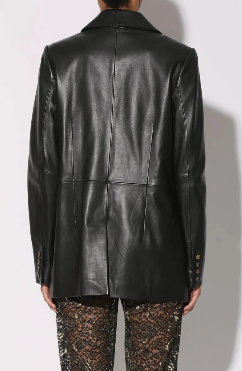 Misha Leather Blazer