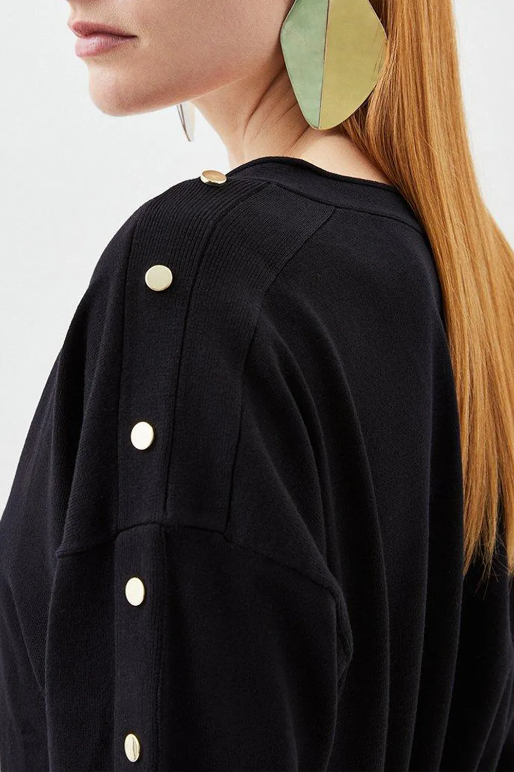 Viscose Blend V Neck Knit Jumper