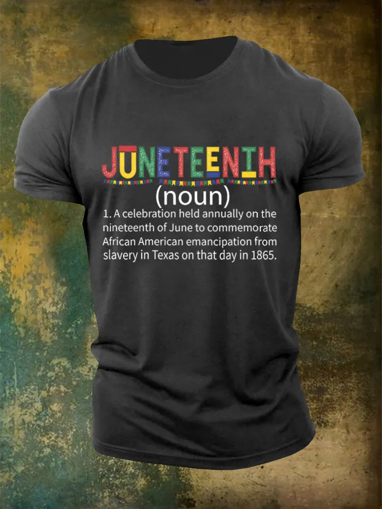 Men'S Juneteenth Noun Round-Neck T-Shirt