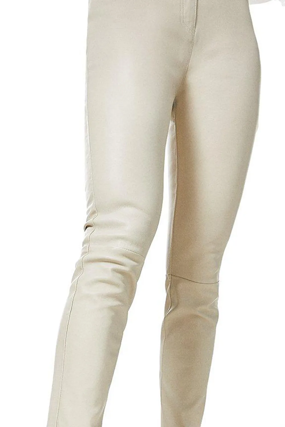 Stretch Leather Five Pocket Trouser