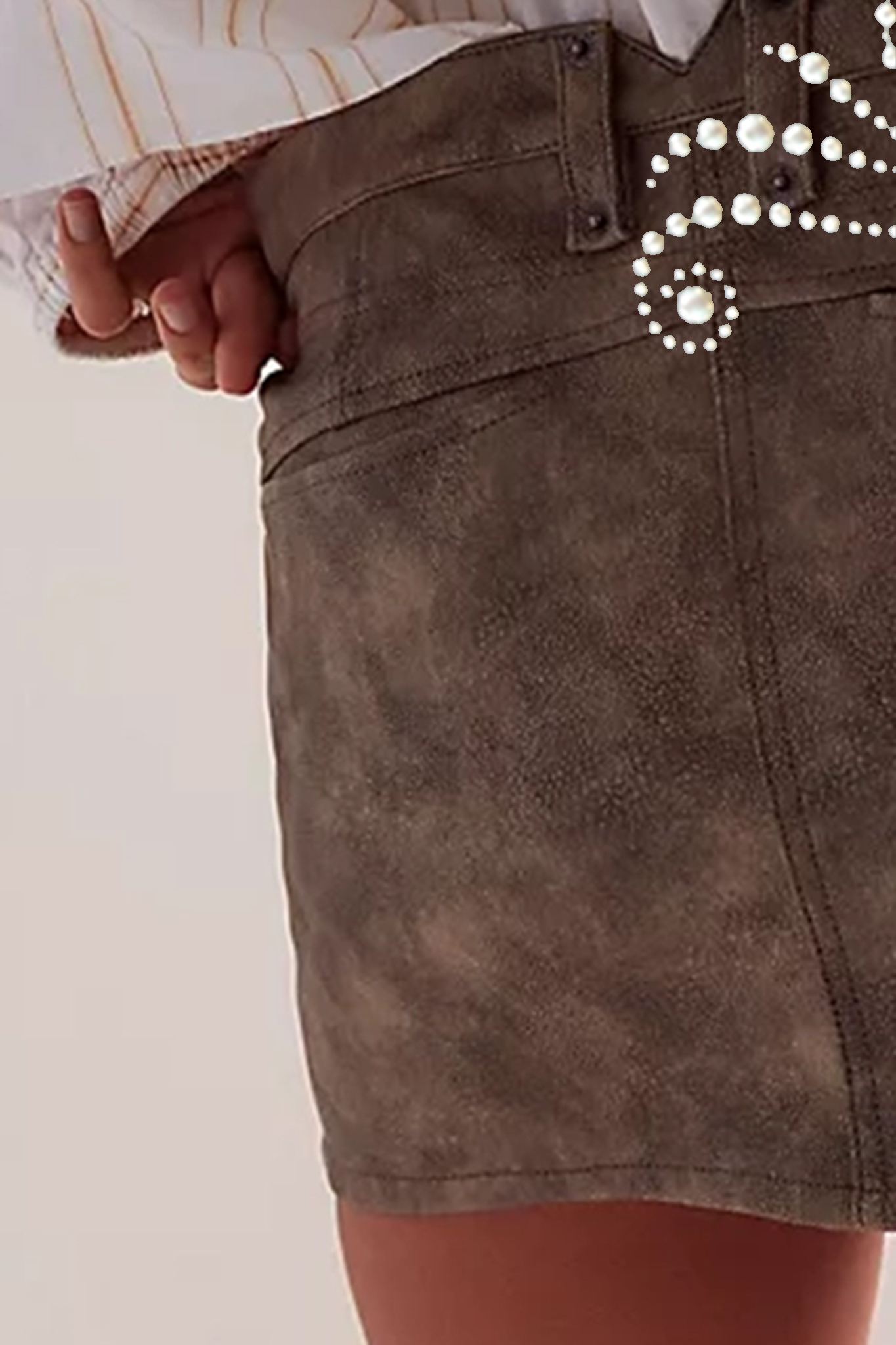 Faux Suede Mini Skirt