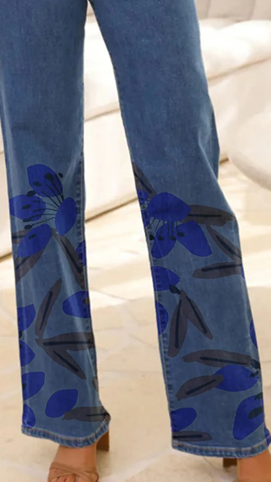 Stretchy Denim Material Jeans