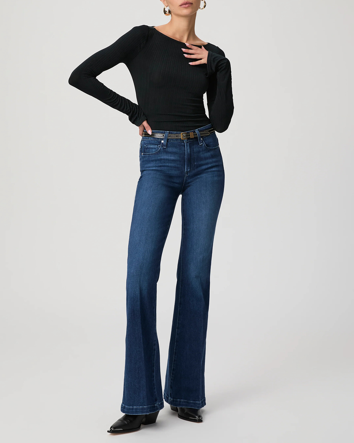 Dark Blue Flared Jeans