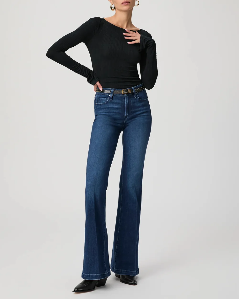 Dark Blue Flared Jeans
