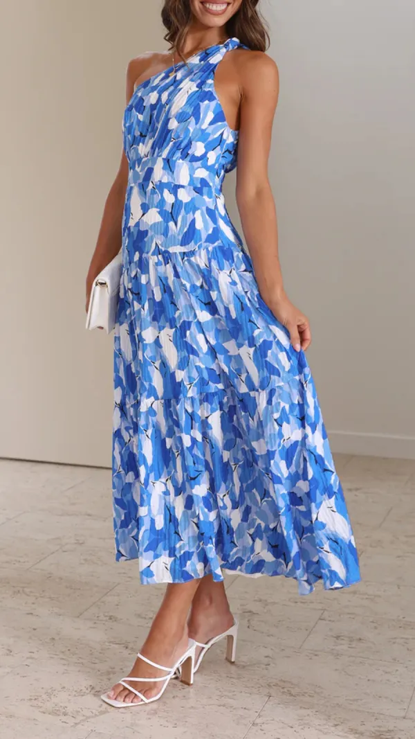 Knot Detail In Shoulder Strap Maxi Dress