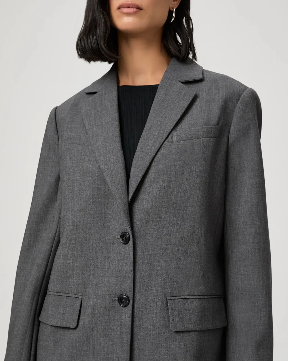 Gray Versatile Oversized Blazer