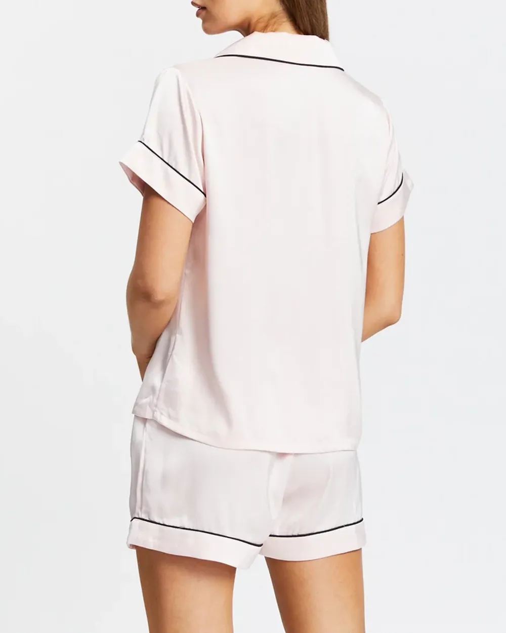 Short Satin Shirt PJ Set