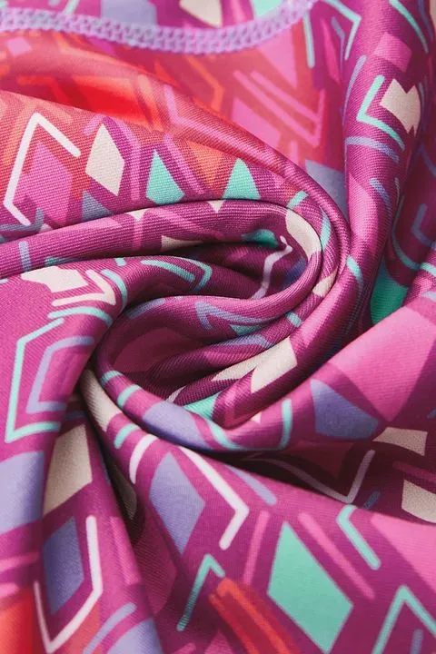 Allover Geo Print Scrunch Butt Sports Leggings