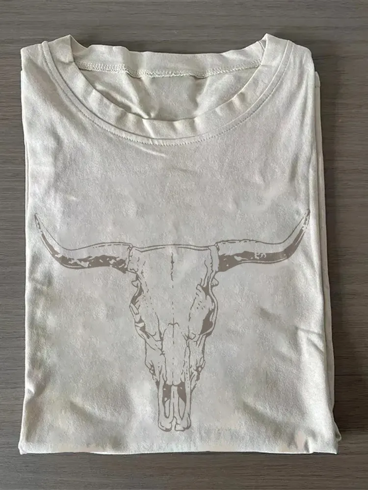 Boho Cow Skull T-Shirt