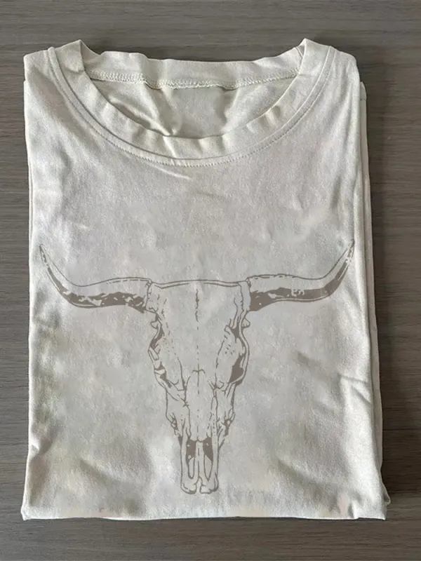 Boho Cow Skull T-Shirt