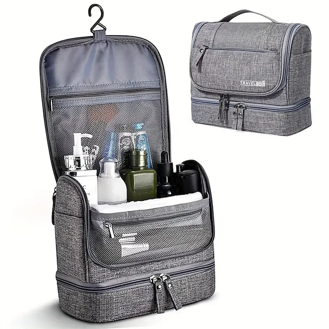 Makeup Bag Women Bags Men Large Waterproof Nylon Travel Cosmetic Bag Organizer Case Necessary Dry And Wet Separation Bag Wash