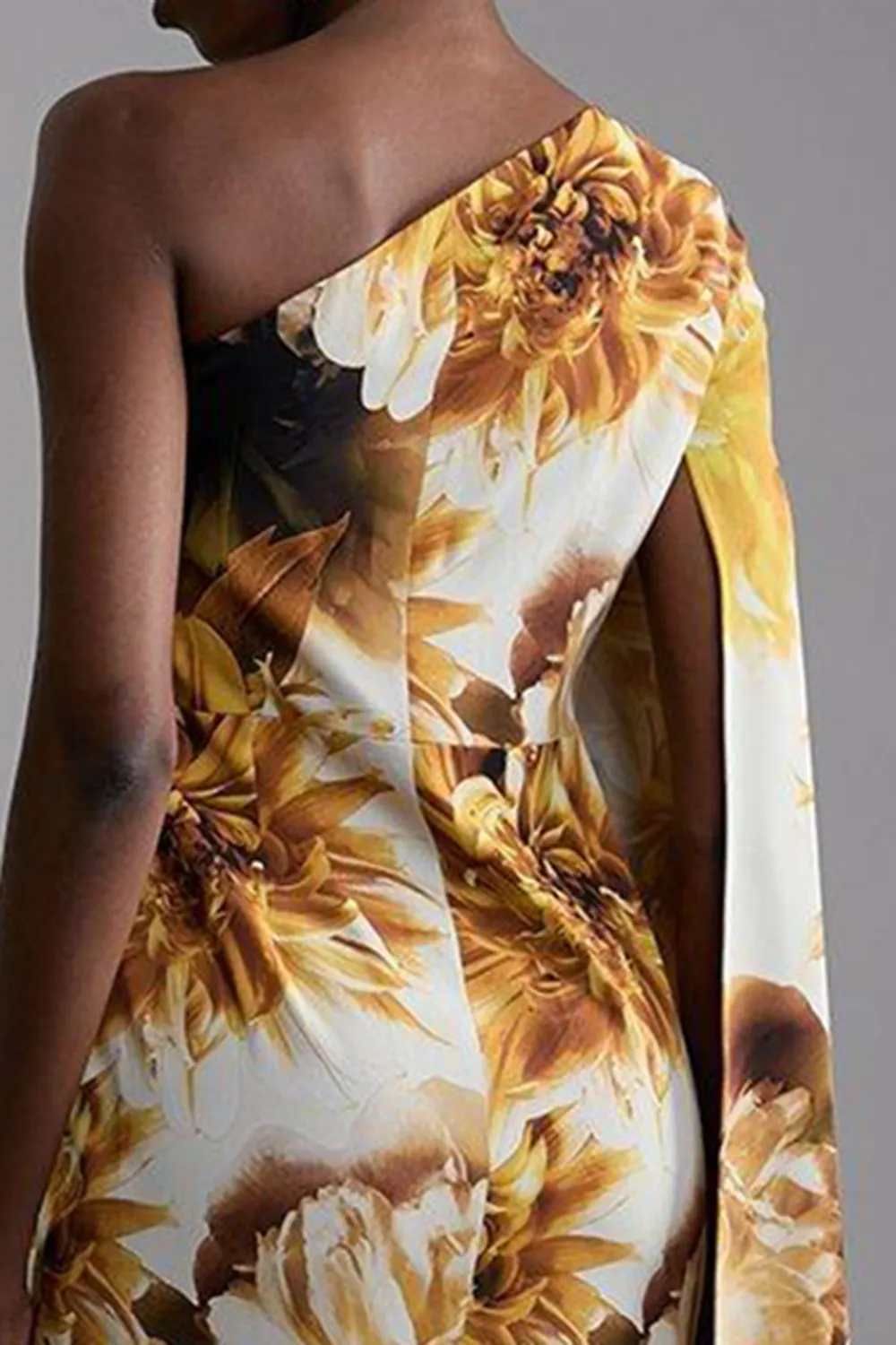 Random Printing Viscose Jersey Hardware Maxi Dress