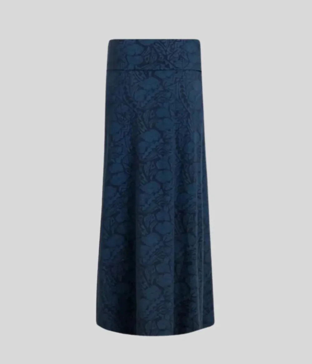 Navy Jersey Maxi Skirt