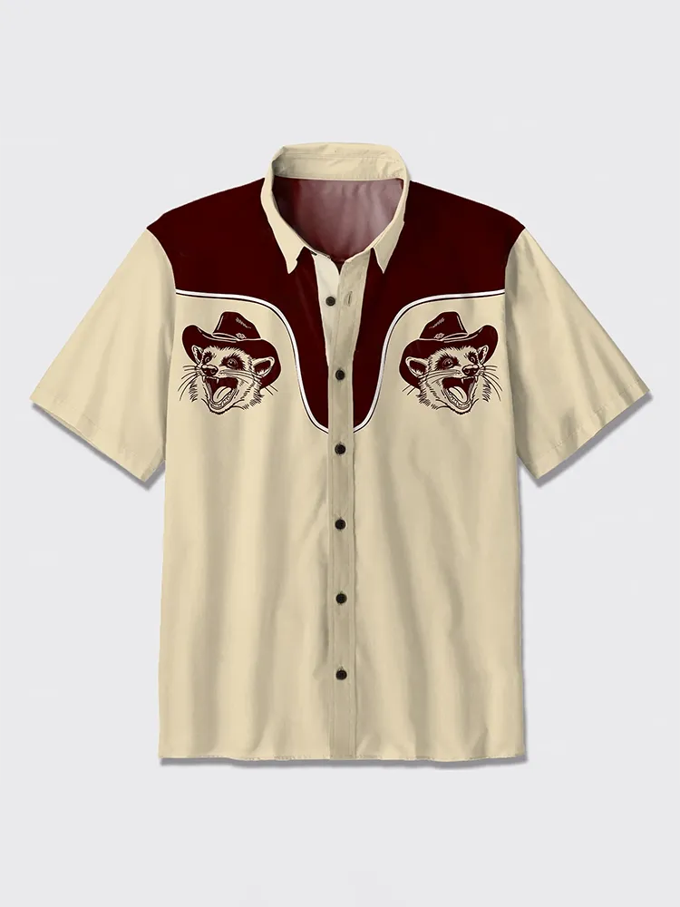 Possums Live Fast Button Up Shirt