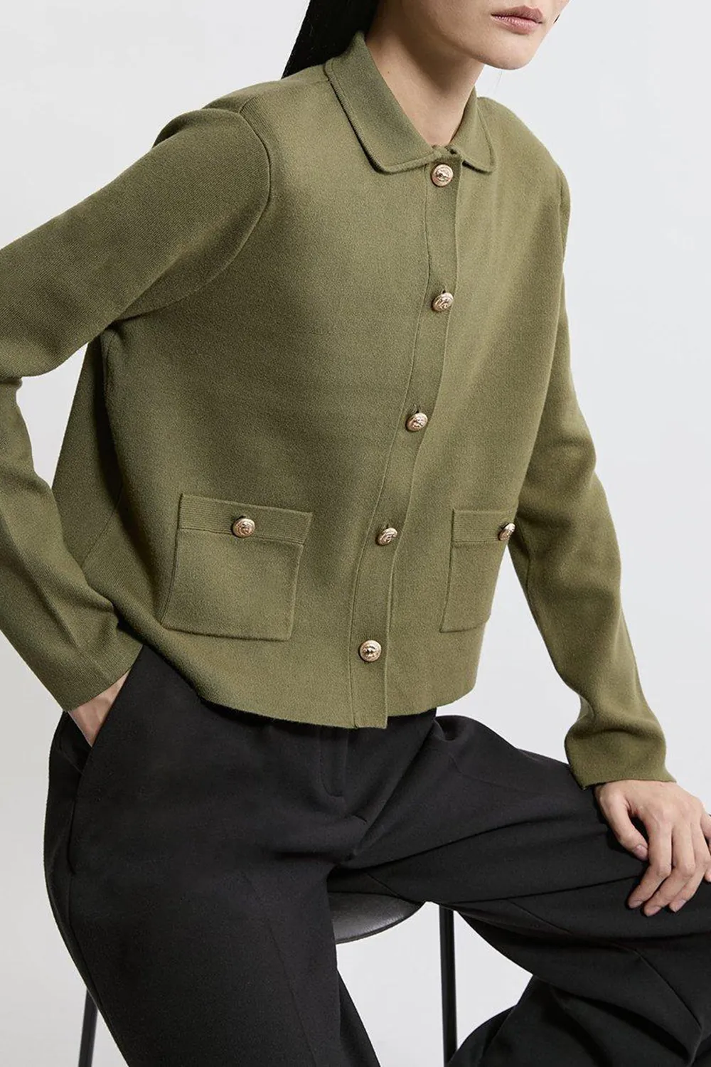 Viscose Blend Full Milano Knit Clean Jacket