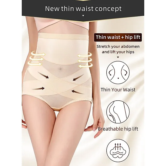 Corset Women's Control Panties Shapewears Office Party & Evening Running Gym Black Pink Apricot Sport Seamless Breathable Seamed Lace Up Tummy Control Push Up Basic Solid Color Spring & Summer Fall