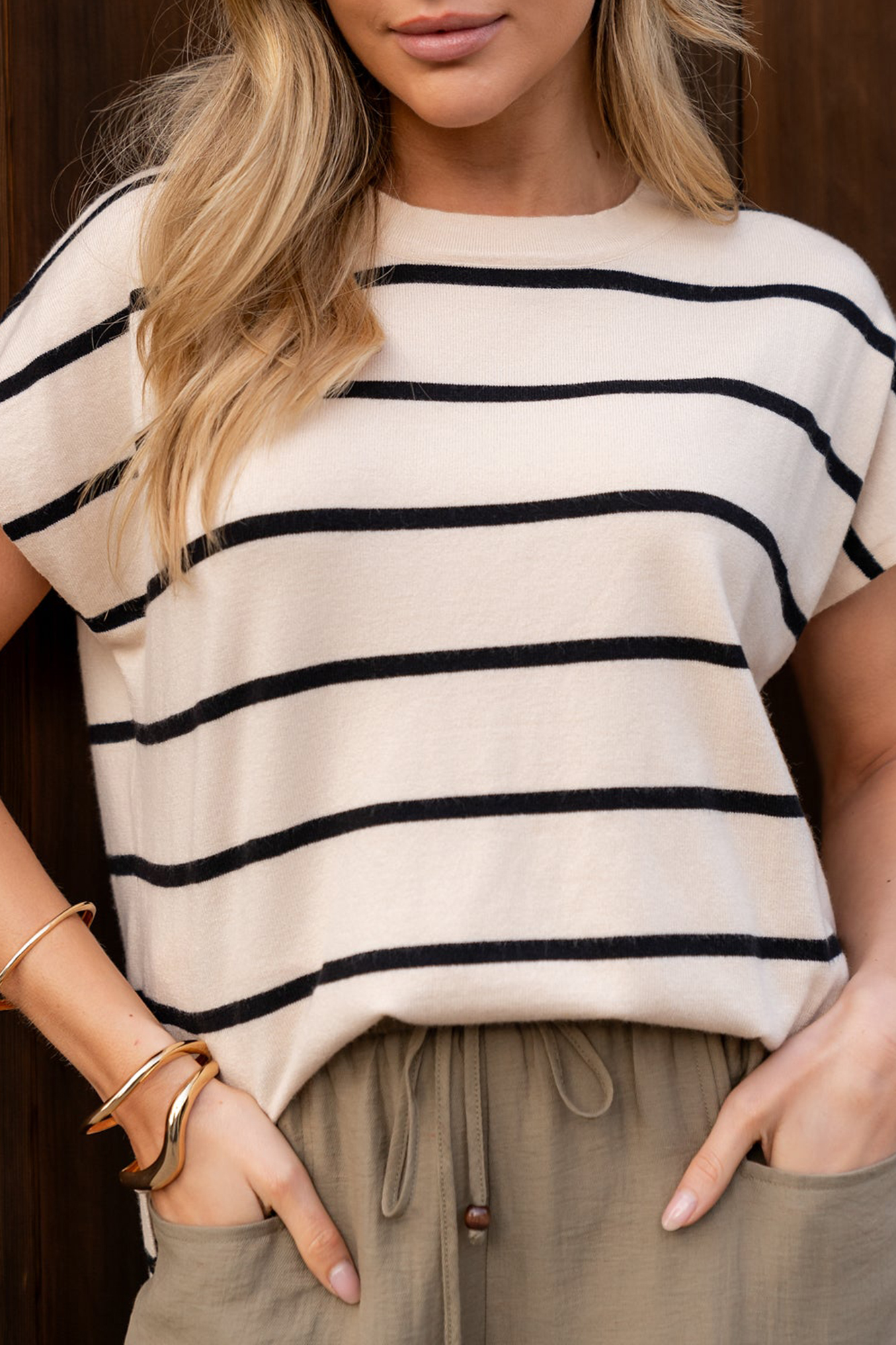 Versatile Striped Casual Breathable Short-Sleeved Shirt