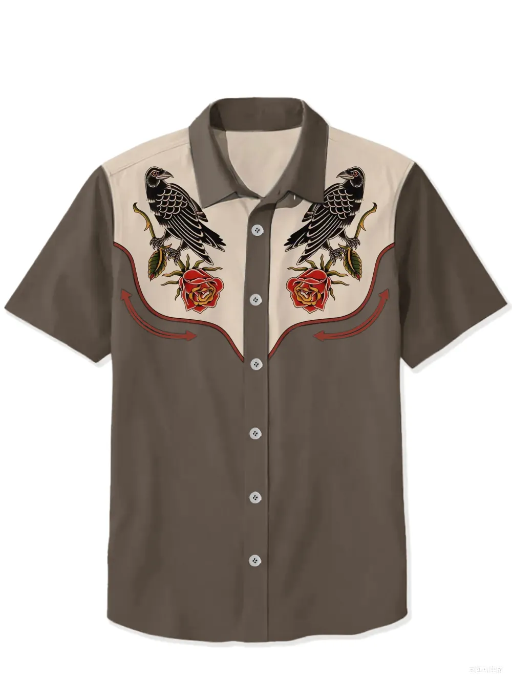 Crow And Flower Shirt