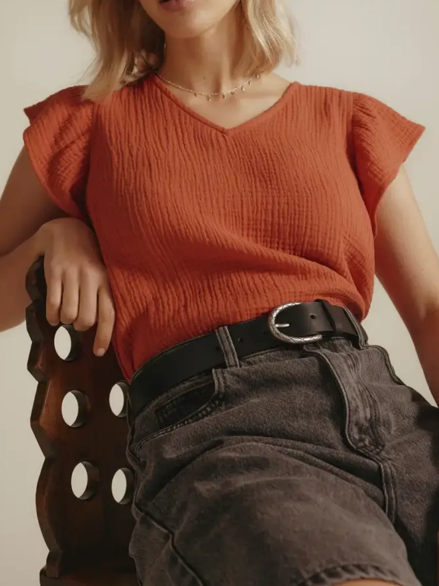 Elementary Frill Detail Blouse