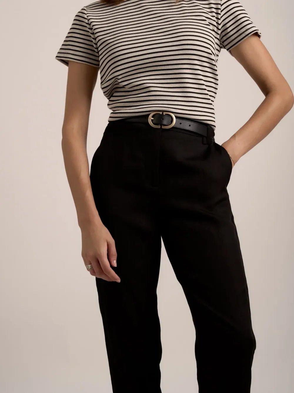 Black The Slim Leg Pant