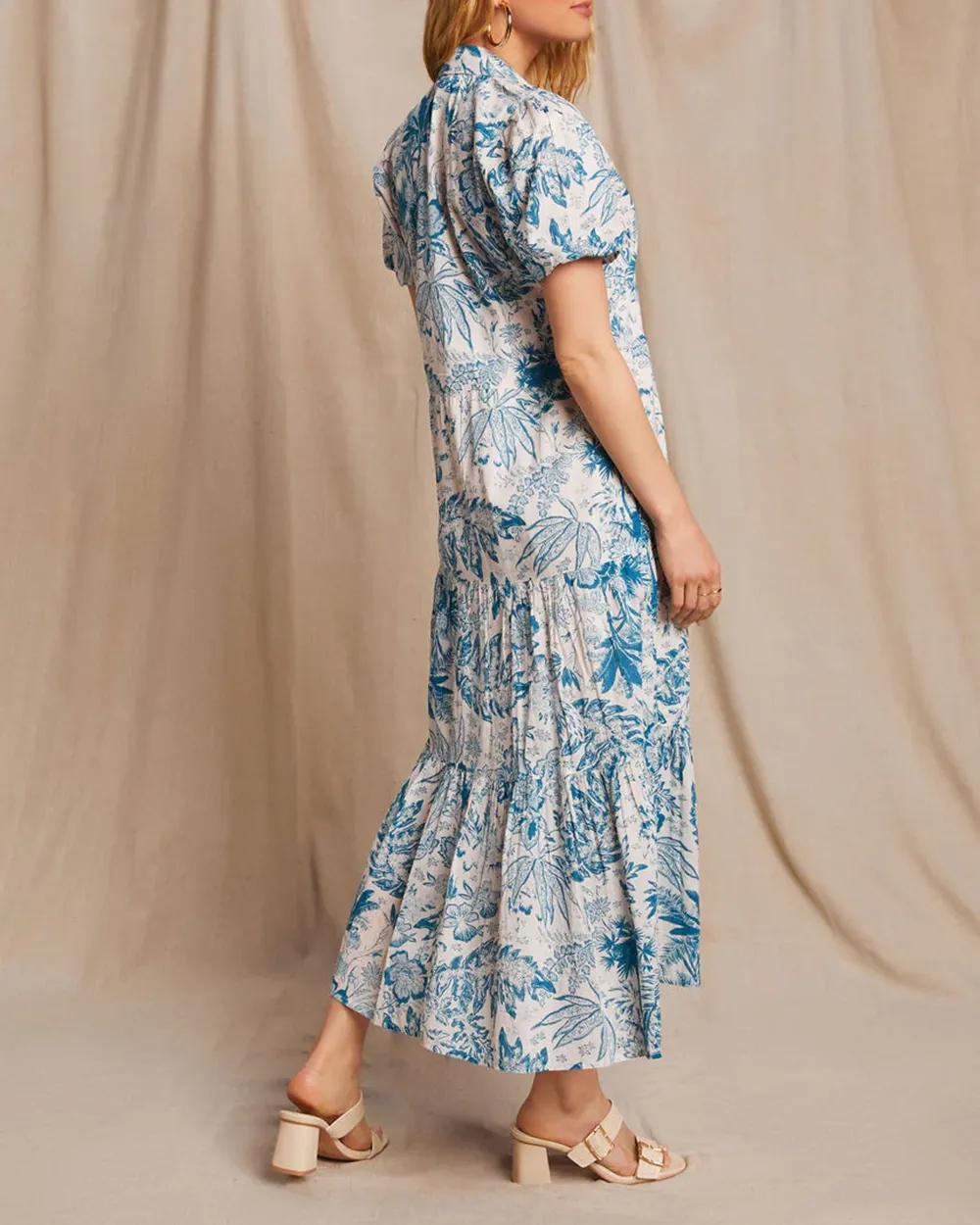 Pocketed Floral Tiered Maxi Dress