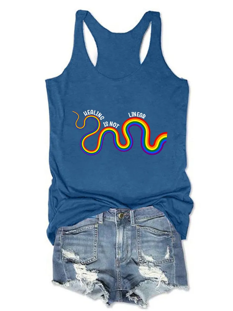 Women'S Round-Neck Sleeveless Vest Healing Is Not Linear Prints