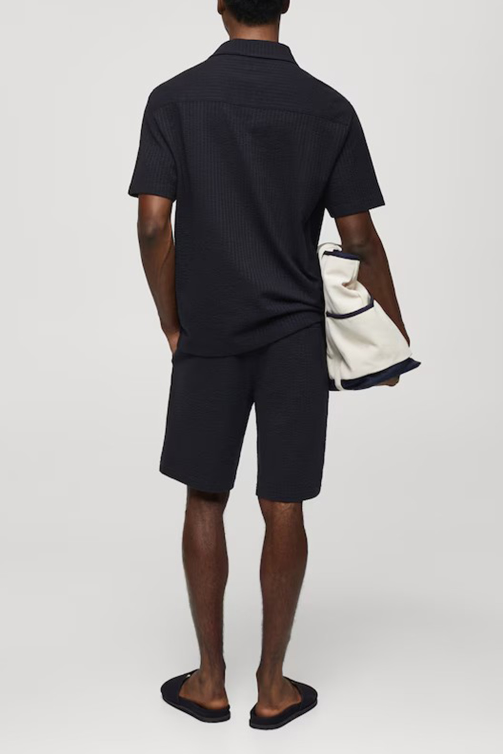 Seersucker Cotton Polo Shirt