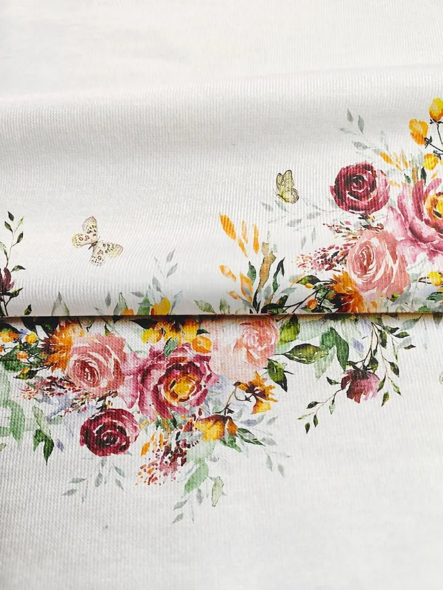 Women's T shirt Tee White Pink Red Floral Print Long Sleeve Holiday Weekend Basic Round Neck Regular Fit Floral Painting Fall & Winter