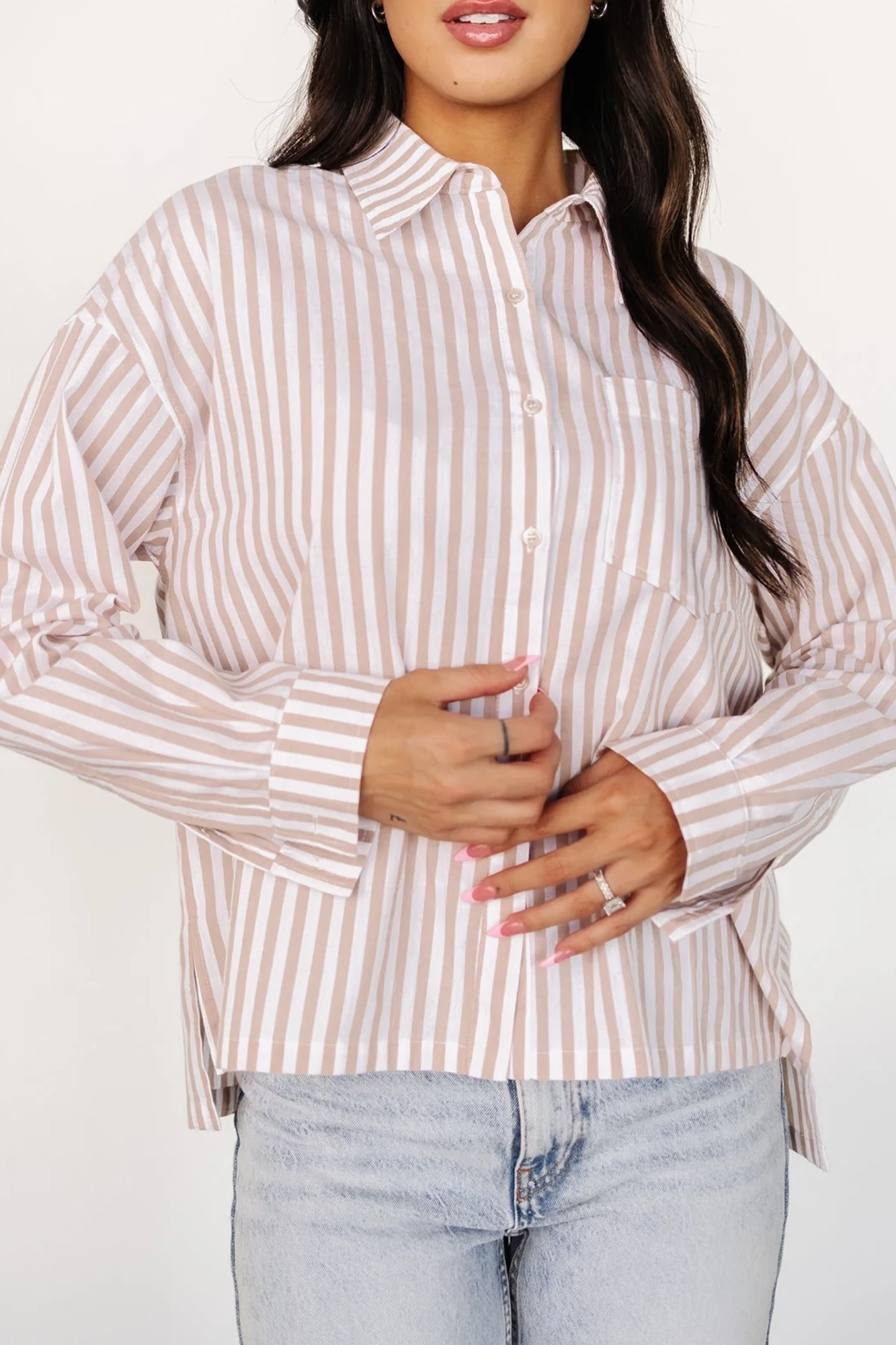 Daily Commute Sun Protection Versatile Stripes Top