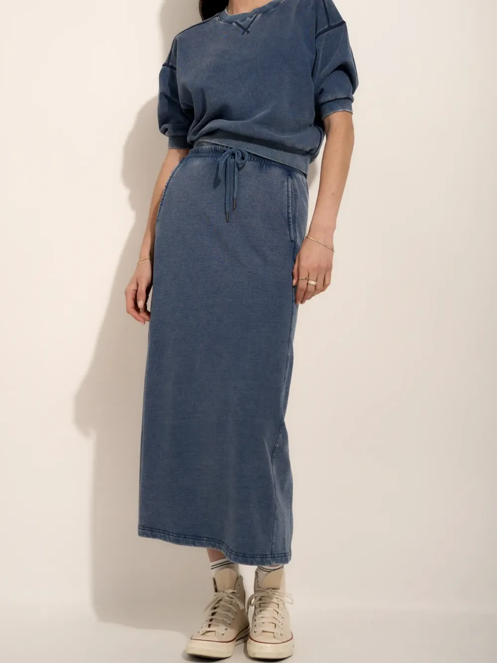 Denim Wash Elementary Terry Skirt