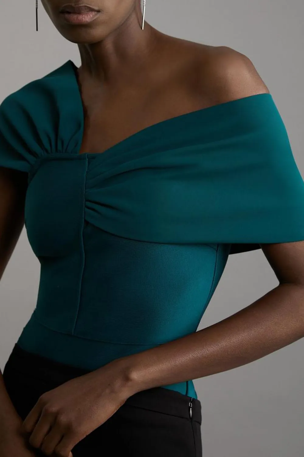Knit Asymmetric Strap Top