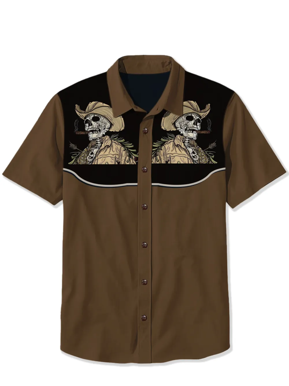 Western Smoking Skull Shirt